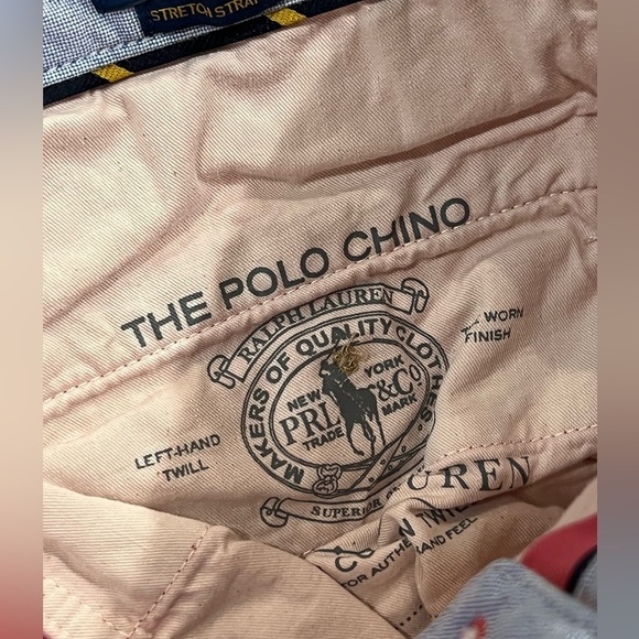Polo Ralph Lauren 31W 30L ‘The Polo Chino’ Salmon Red Flat Front Classic Pants - Picture 5 of 8